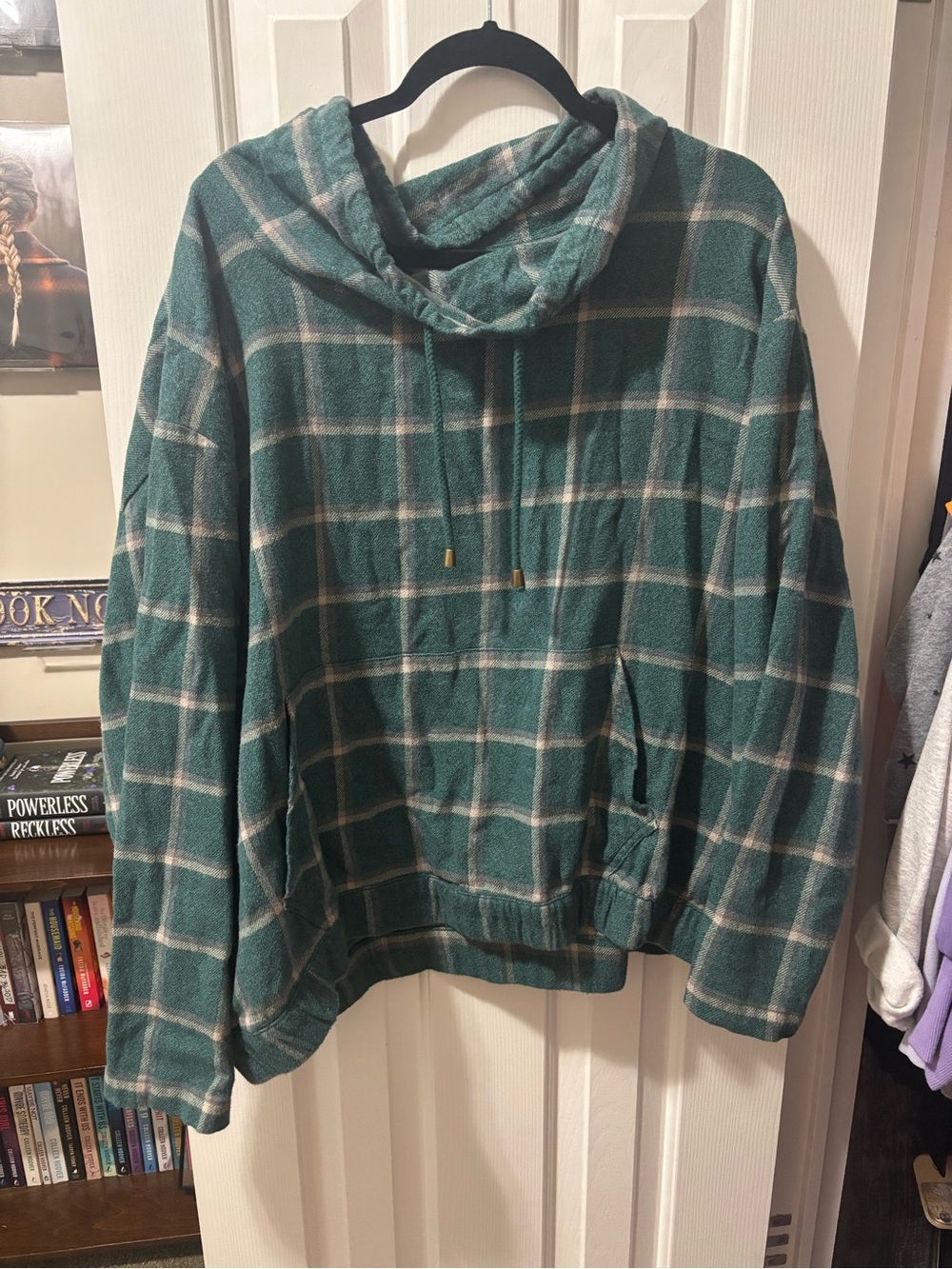 Flannel pullover top